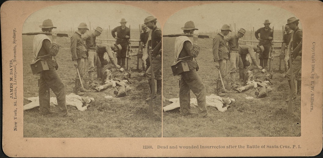 Dead and wounded Insurrectos after the Battle of Santa Cruz, P. I.